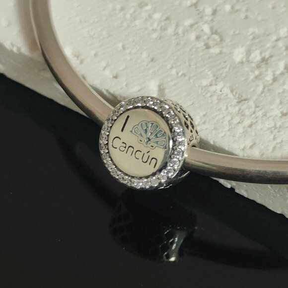 Pandora I Love Cancun Seashell Exclusive Bead Charm S925 Silver with box